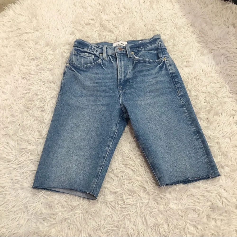 Frame denim Le Vintage‎ Bermuda Shorts Light Wash Size 25